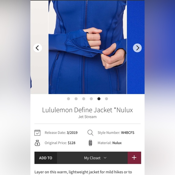 ‼️SOLD‼️Lululemon Define Jacket *Nulux
Jet Stream Size 8 - Picture 14 of 15